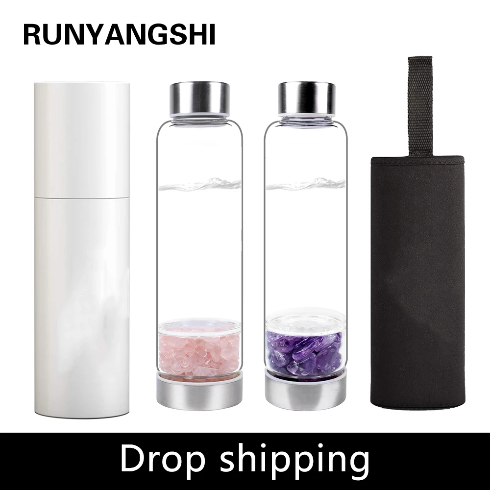 Натуральный кристалл кварц для лечения эликсир кварцевый стекло бутылка воды