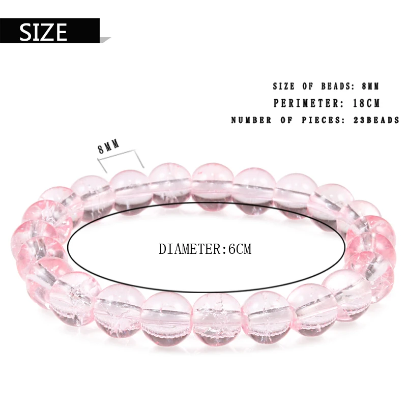 Элегантные Роскошные бусины 8 мм женский браслет с натуральными камнями в виде