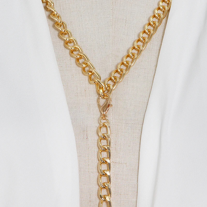 

TWOTWINSTYLE Sexy Patchwork Chain Jumpsuit For Women V Neck Sleeveless White Bodysuit Female Fashion New Clothing 2021 Stylish