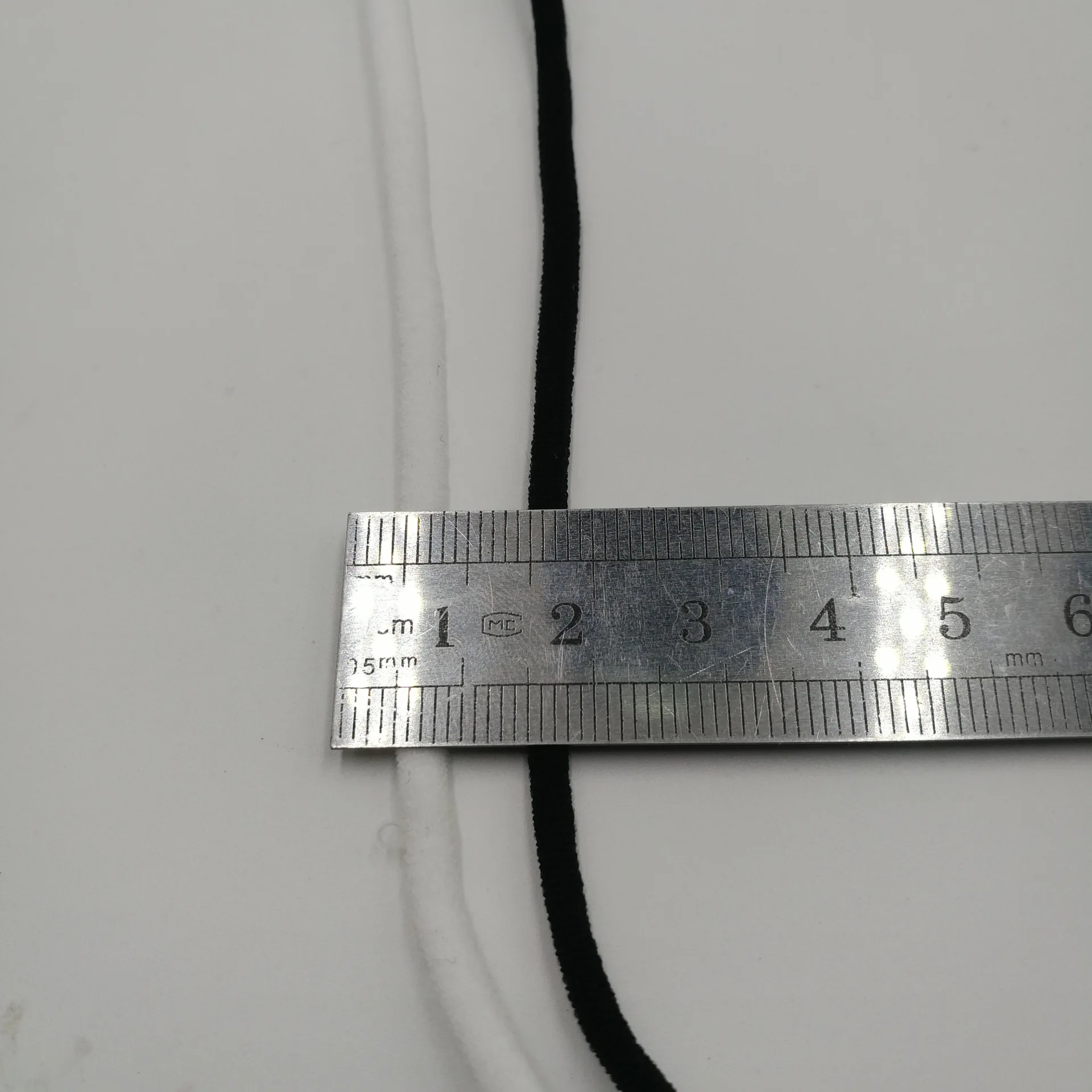 

Spandex 3mm elastic hanging ear round flat mask with mask ear rope oil core rope underwear elastic belt