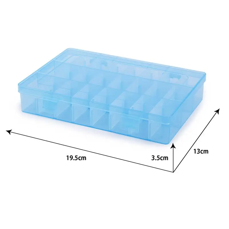 Transparent 24 Grids Storage Box Plastic Embroidery Floss Bobbins Beads Pill Storage Organizer DIY Cross Stitch Sewing Tool images - 6