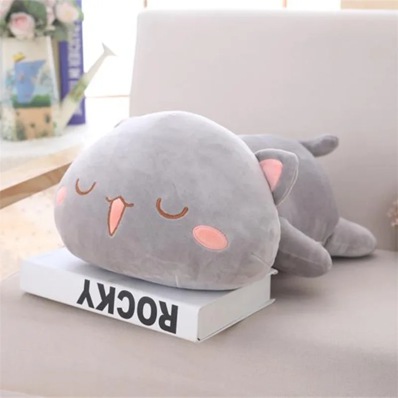 

Cute Gray White Cat kawaii Plush Toy Cartoon Cushion Dolls Toys Soft Sofa Pillow Child Kids Sleeping Birthday Gifts Party Decor