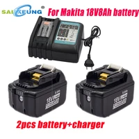 18v 8000mah rechargeable lithium battery pack to replace makita 18v battery bl1860 1850 1820 1835 1815 1840 1830 lithium battery