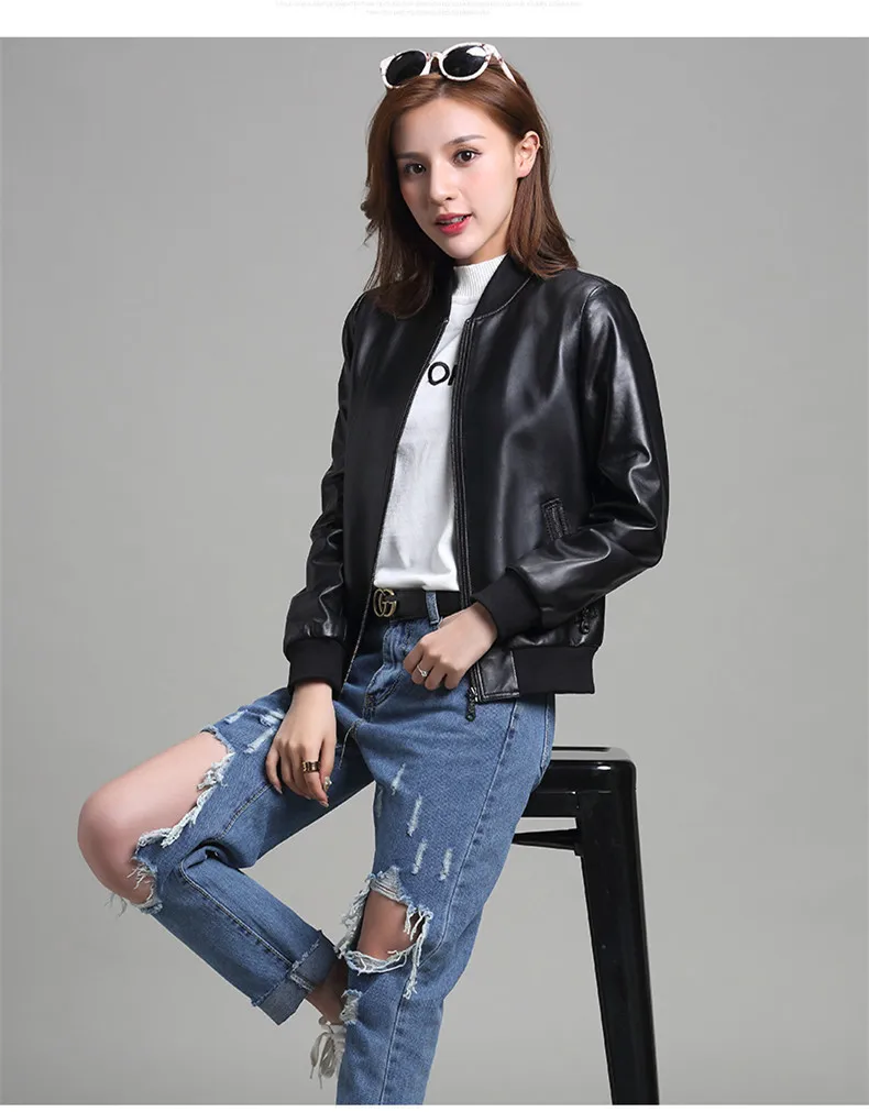 

100% Sheepskin Coat Female Baseball Down Jackets 2020 Winter Jacket Women Genuine Leather Jacket Korean Outerwear MY3728