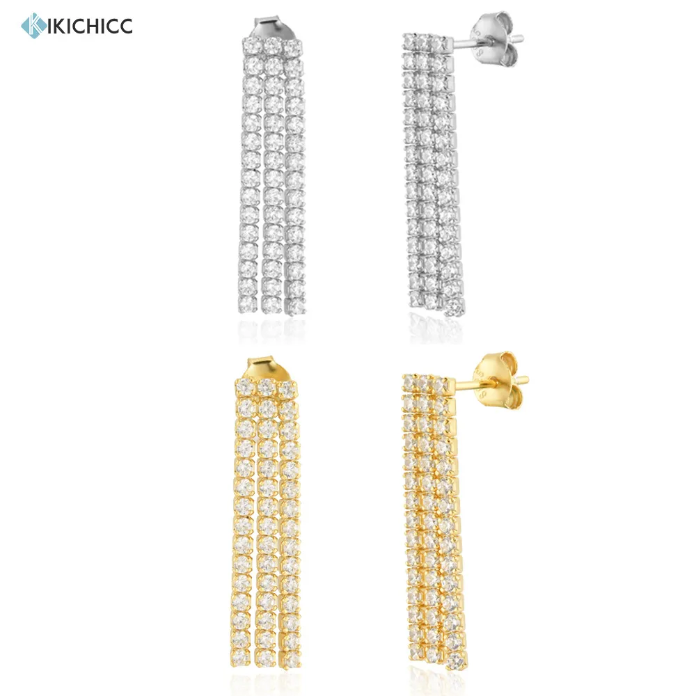 

Kikichicc, Европейское животное, 925 Стерлинговое Серебро, длинная цепочка, серьги-подвески, модные ювелирные изделия, 2020 тонкие зажимы, ювелирные...