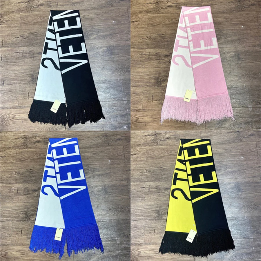 

Vetements T-shirt Men Women High Quality Vetements Intarsia Logo Tee Casual VTM Tops Knit Throughout Long Sleeve