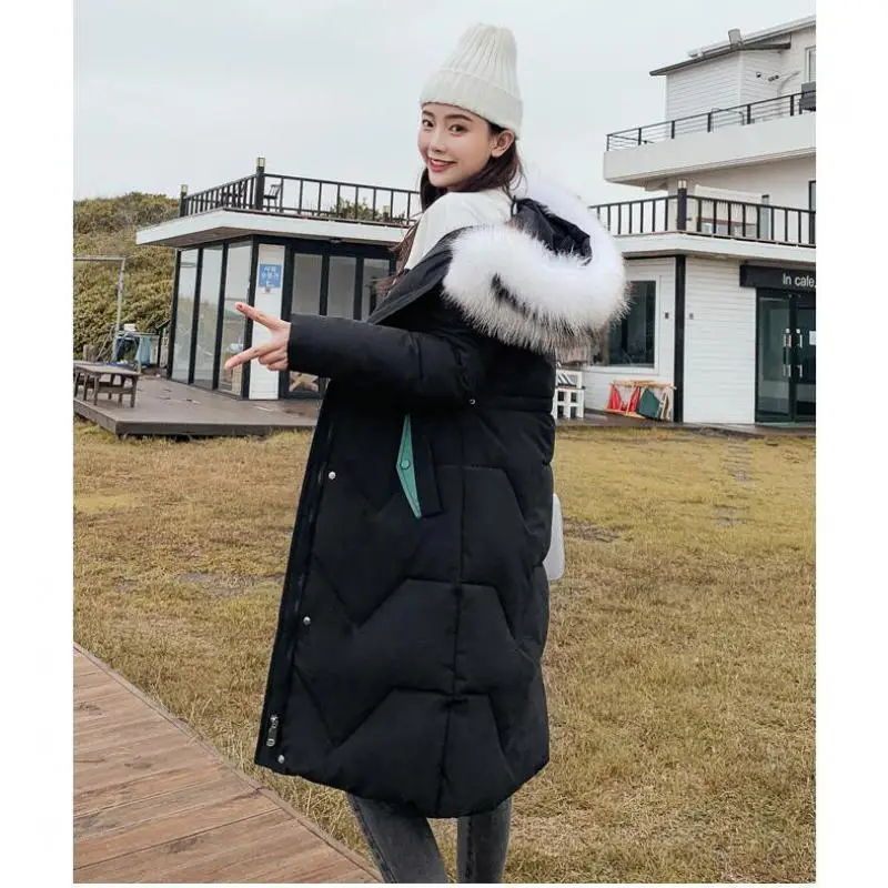 Длинная куртка с воротником из искусственного меха женская тонкая удлиненная