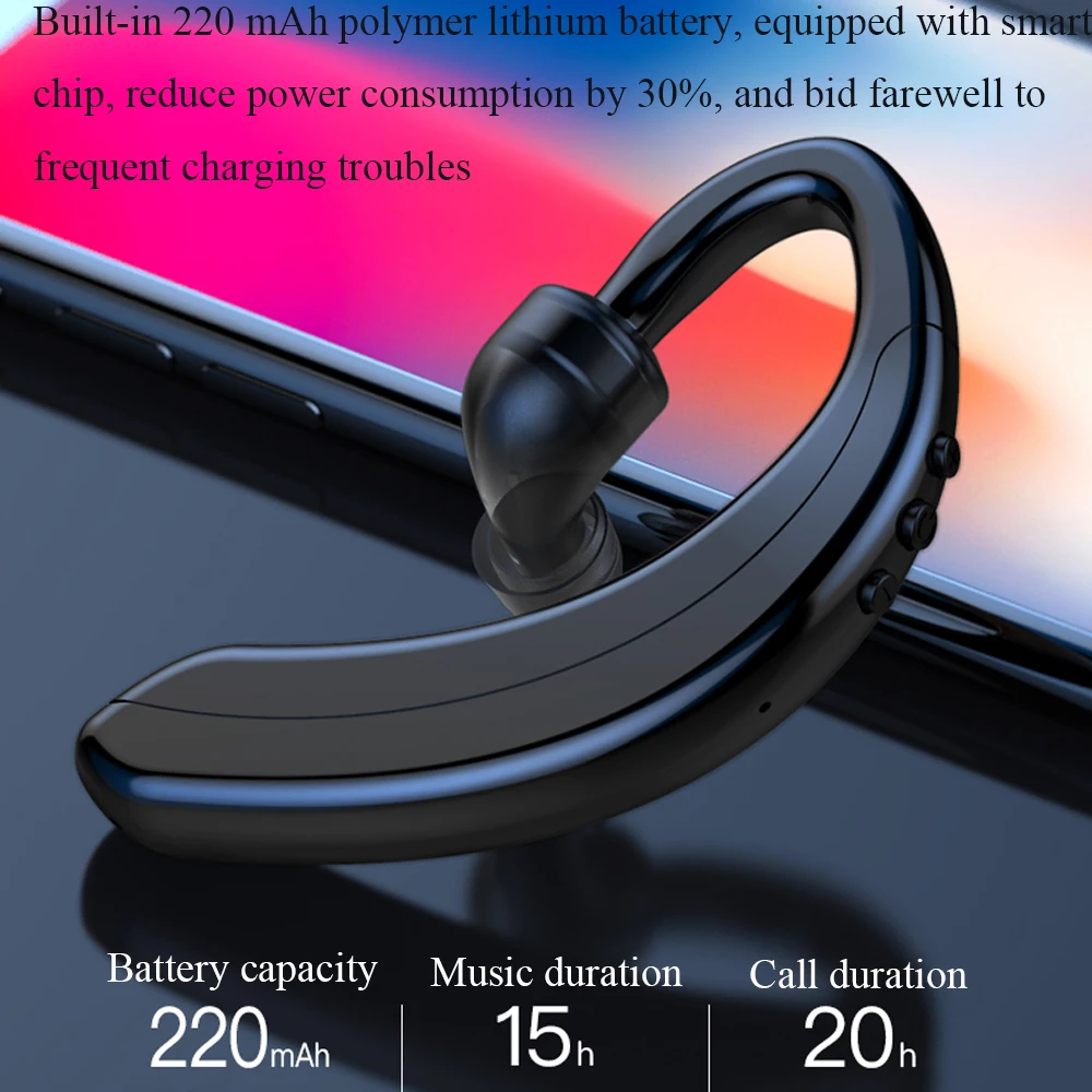 Dikale Беспроводной Bluetooth наушники одного уха hd звонок Шум Снижение гарнитура Спорт