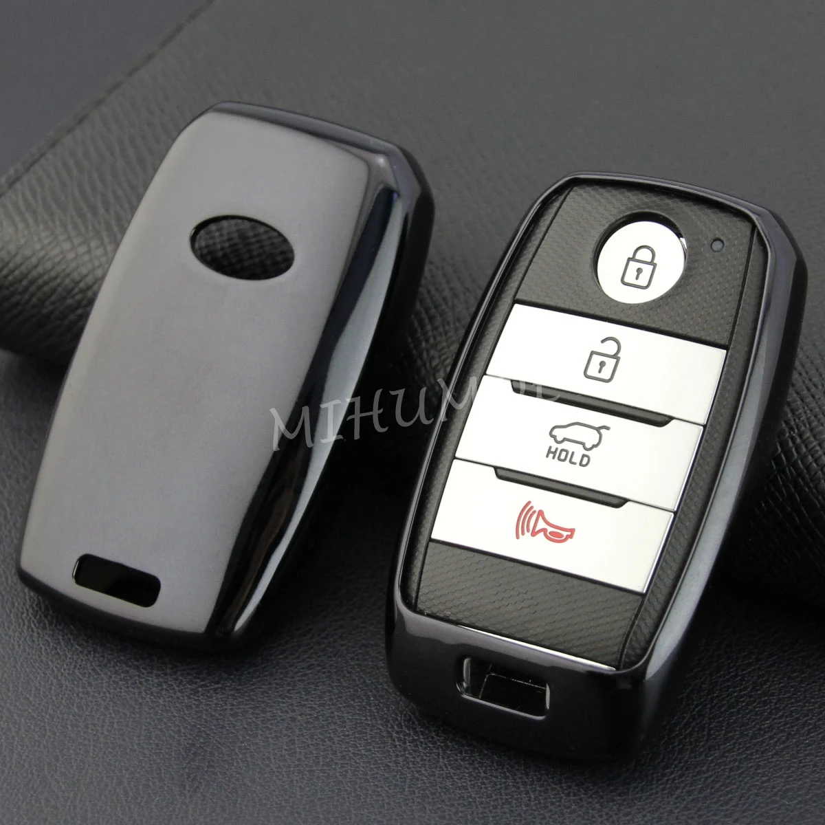 For Kia Sorento Optima Sportage Niro Soul EV Grand Carnival Sedona Smart Car Key Fob Case Cover Shell Black