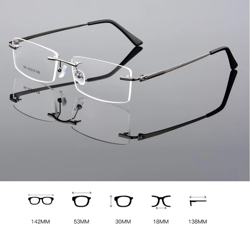 Zerosun оправа для очков мужские очки без оправы выпускника по рецепту оптические