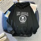 Худи с надписью Los Angeles, зимнее женское винтажное худи в стиле панк Харадзюку, Повседневная модная свободная Готическая уличная одежда с графическим принтом, Свитшот