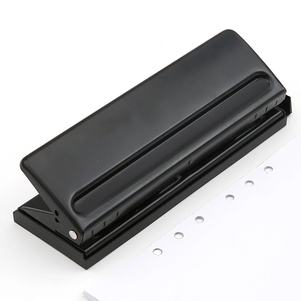 

6 Hole Loose-Leaf Standard Puncher Paper Adjustable Stapler Home Office Binding Supplies Student Stationery Equipment