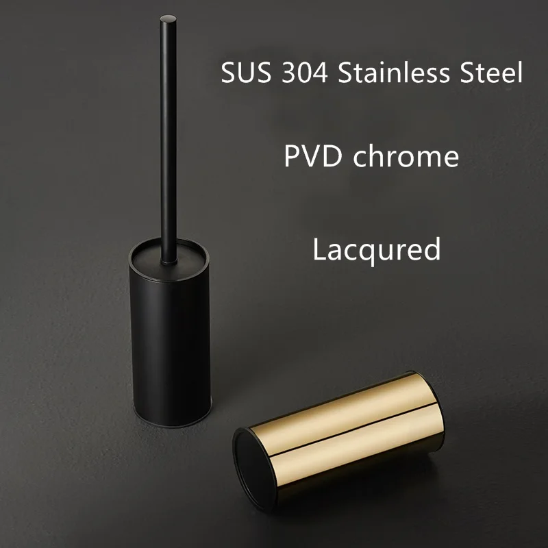 Черная туалетная щетка отдельно стоящая чаша из нержавеющей стали туалет ванная