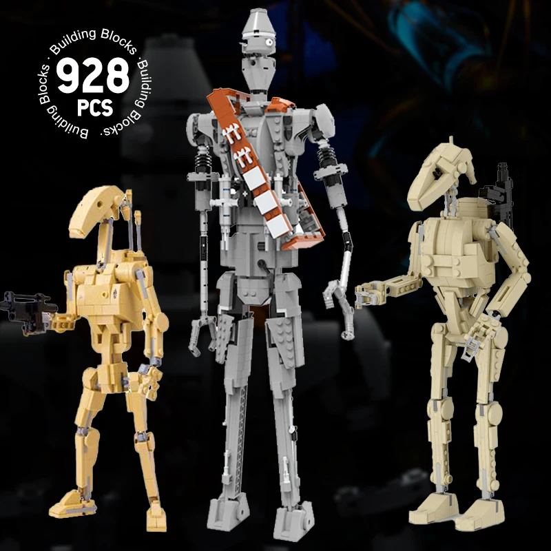 

MOC Space Wars Battle Droids Mandalorianed Action Figure Building Blocks Original Robots Military Weapon Brick Gun Toys for Boys