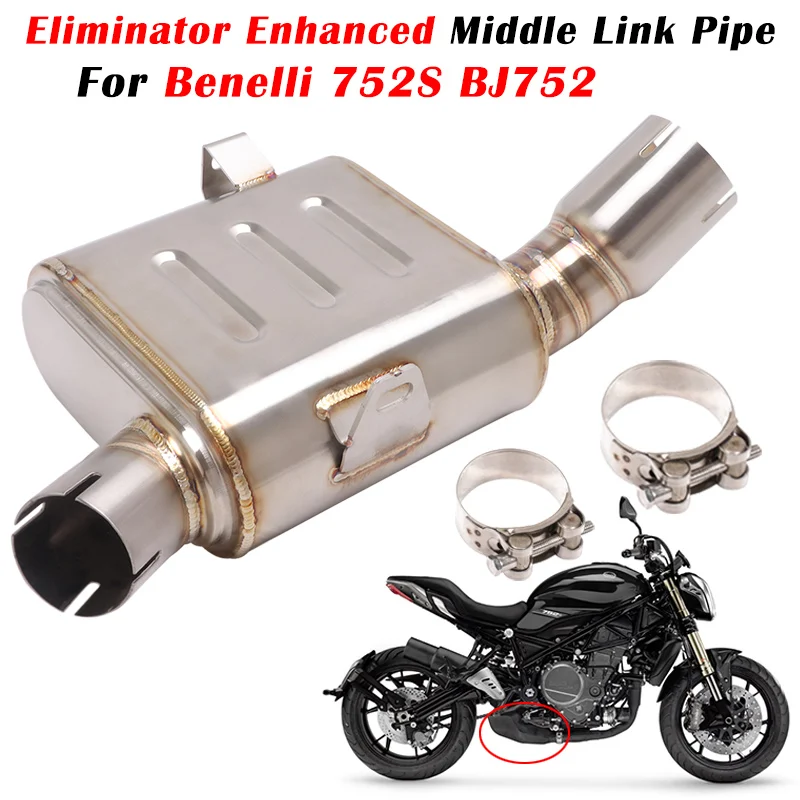 

Slip On For Benelli 752S BJ752 Motorcycle Exhaust Escape System Muffler Modify Catalyst Delete Mid Link Pipe Eliminator Enhanced