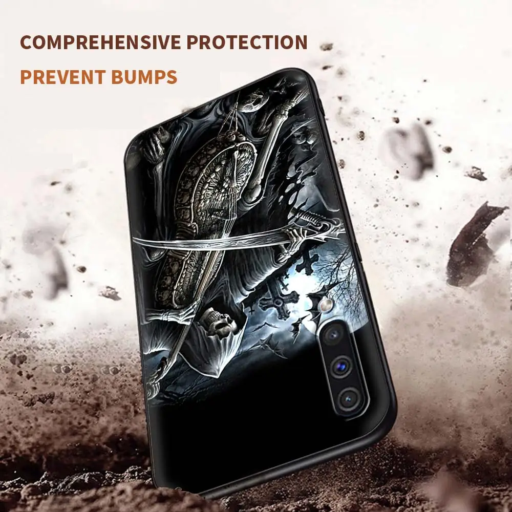 

Grim Reaper Skull Cases for Samsung Galaxy A50 A51 A70 A71 A21s A12 A31 A10 A30 A20e A40 A20s Soft Silicone Phone Capas