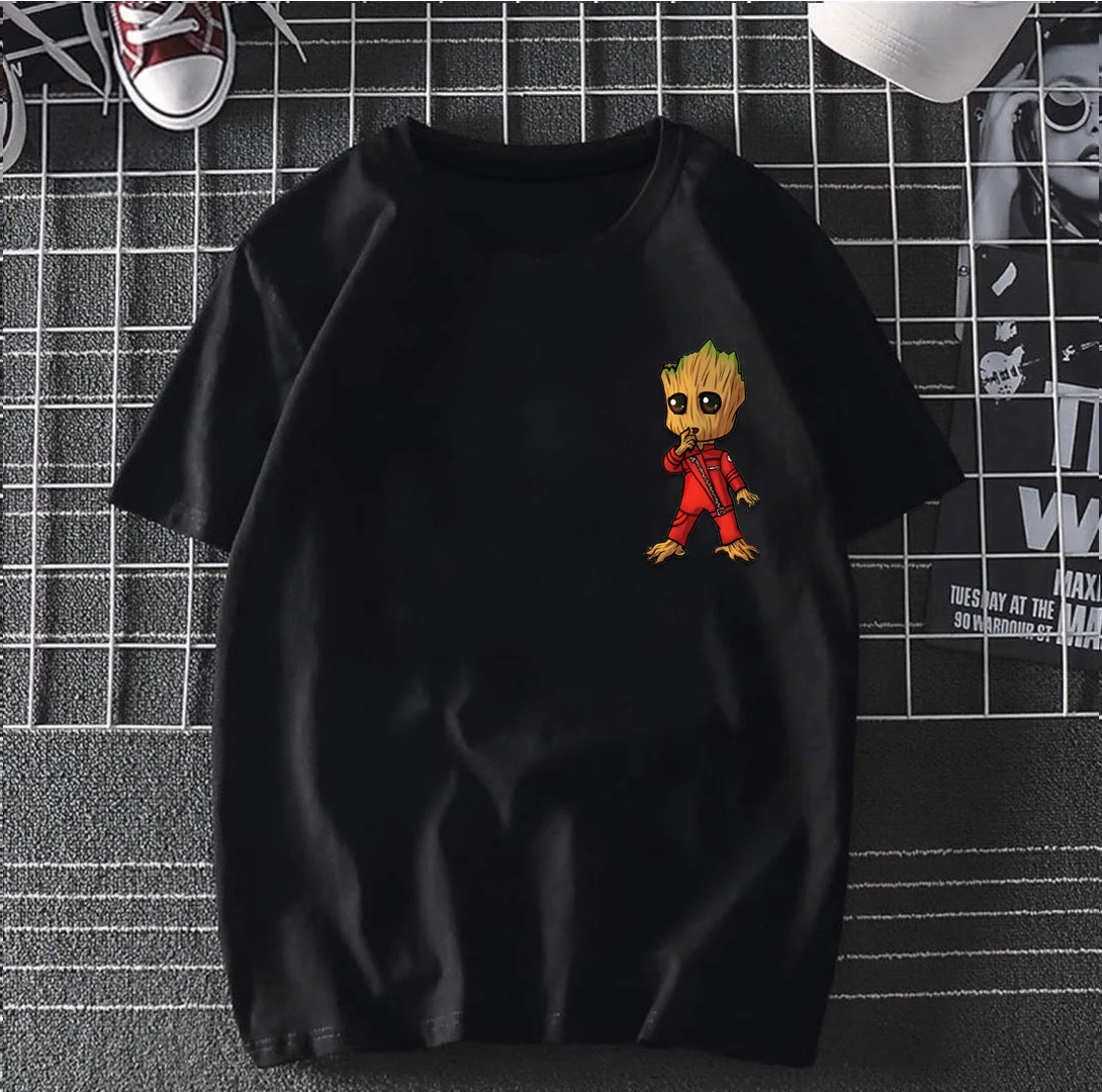 Новинка 2022 футболка из чистого хлопка с героями фильма Marvel малыш Грут Стражи