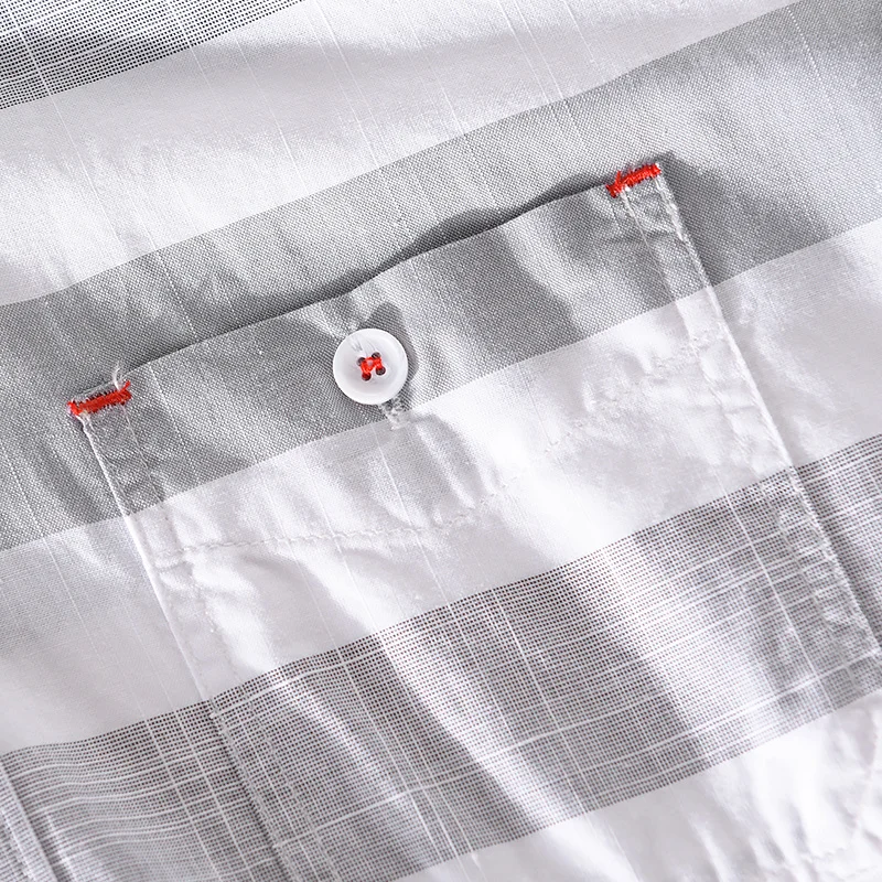 

100% Cotton stripe short sleeve shirt for men summer brand shirts men fashion casual mens comfortable shirts male camisa