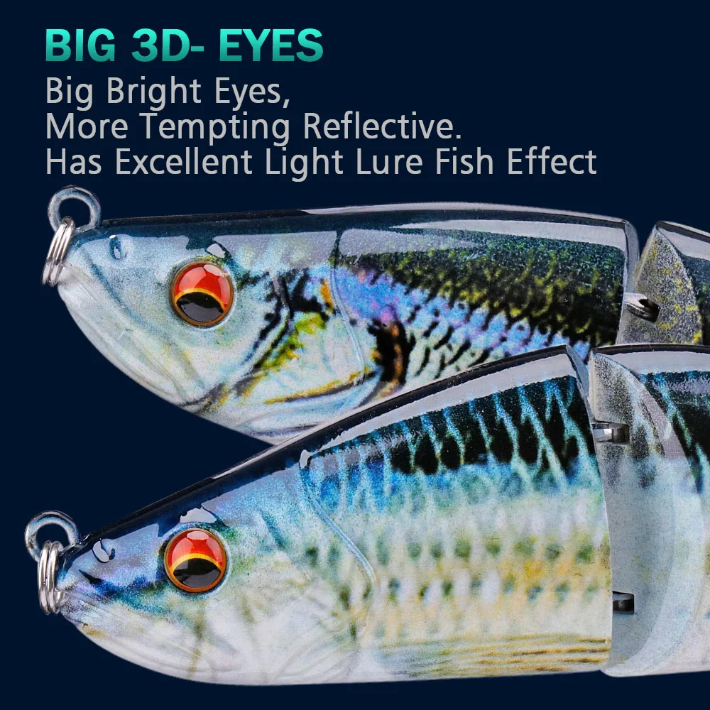 

GOBASS Rattlins For Fishing Goods For Crankbait Fishing Lure 110mm 17g Jointed Bait Rattlin Wobblers Sinking Swimbait Soft Tail