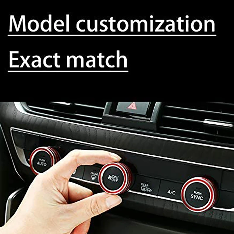 5PCS Car Centre Console Air Conditioning Volume Knob Ring Cover Trim For Honda Accord Sedan Sport EX EX-L LX 2018-2021 | Автомобили и