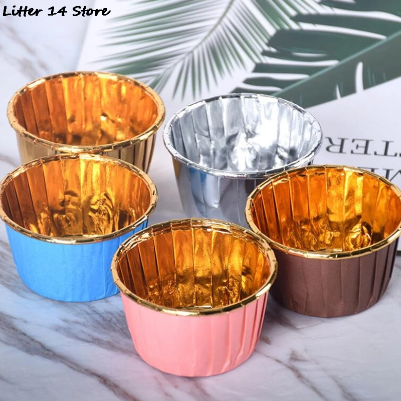 

50PCS/Pack 3 Colors Muffin Cupcake Liner Cake Wrappers Baking Cup Tray Case Cake Paper Cups Pastry Tools Party Supplies