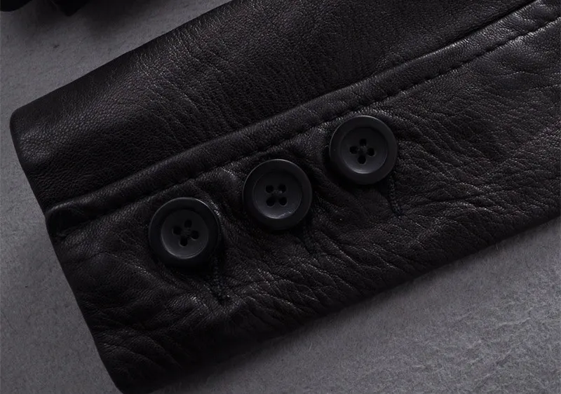 Мужская приталенная куртка из натуральной овечьей кожи в итальянском стиле