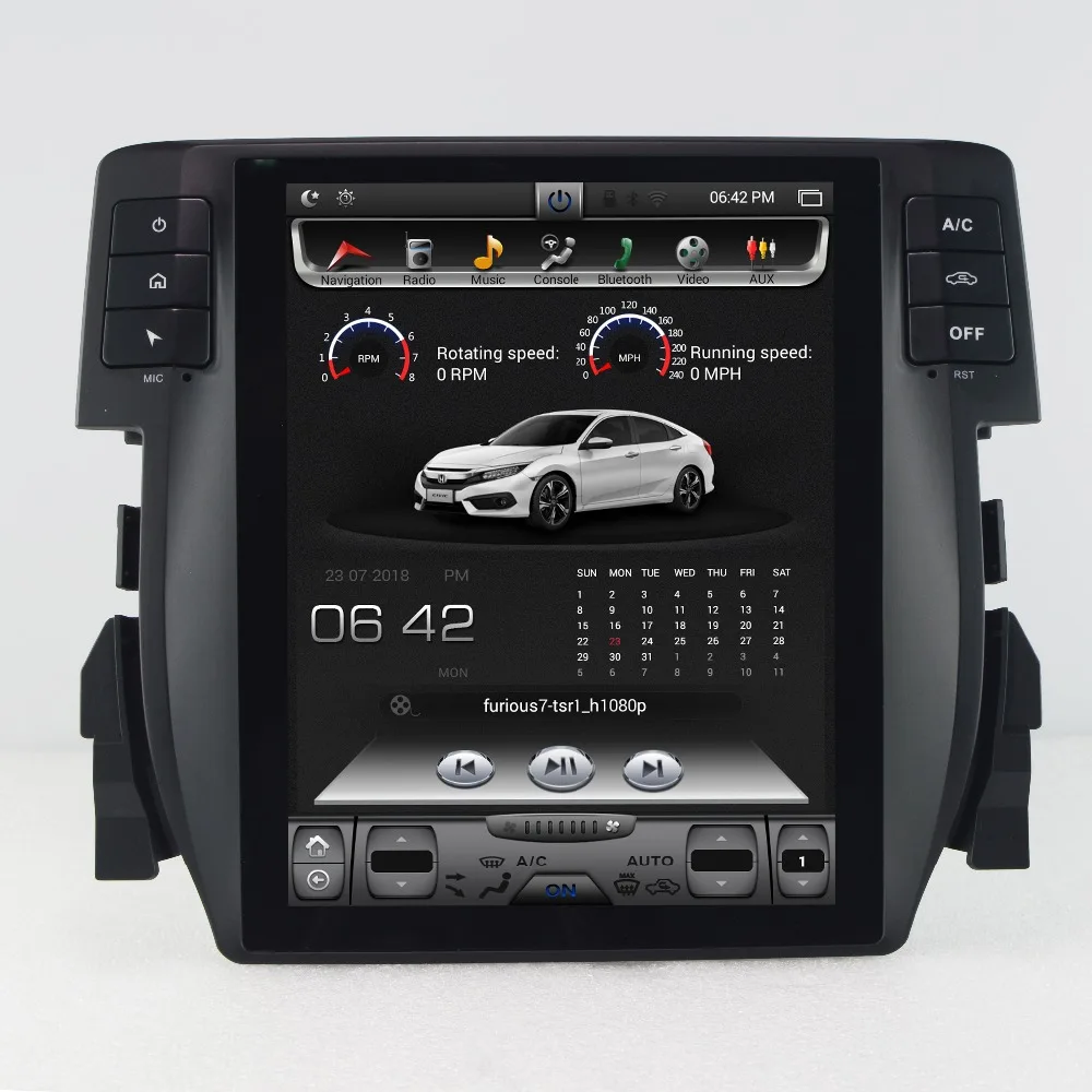 CHOGATH 10,4 ''Android 7,1 Вертикальная экранная система 2+ 32G Автомобильная Радио gps Мультимедиа Стерео для Honda Civic с картами
