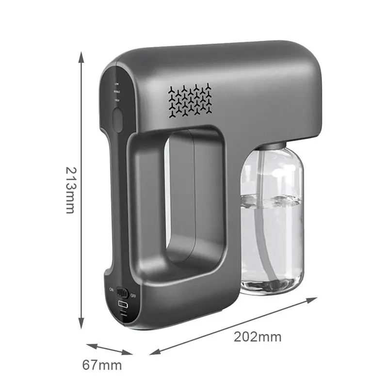 

Portable Wireless Handheld Atomization Disinfection Fog Machine Fog Machine Blue Light Nano Steam Spray Gun Disinfecti Household