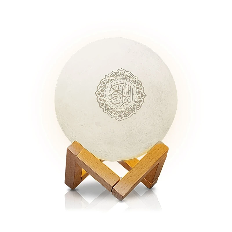 

Quran Bluetooth Speaker Moon Lamp with Support Shelf APP Control Night Light