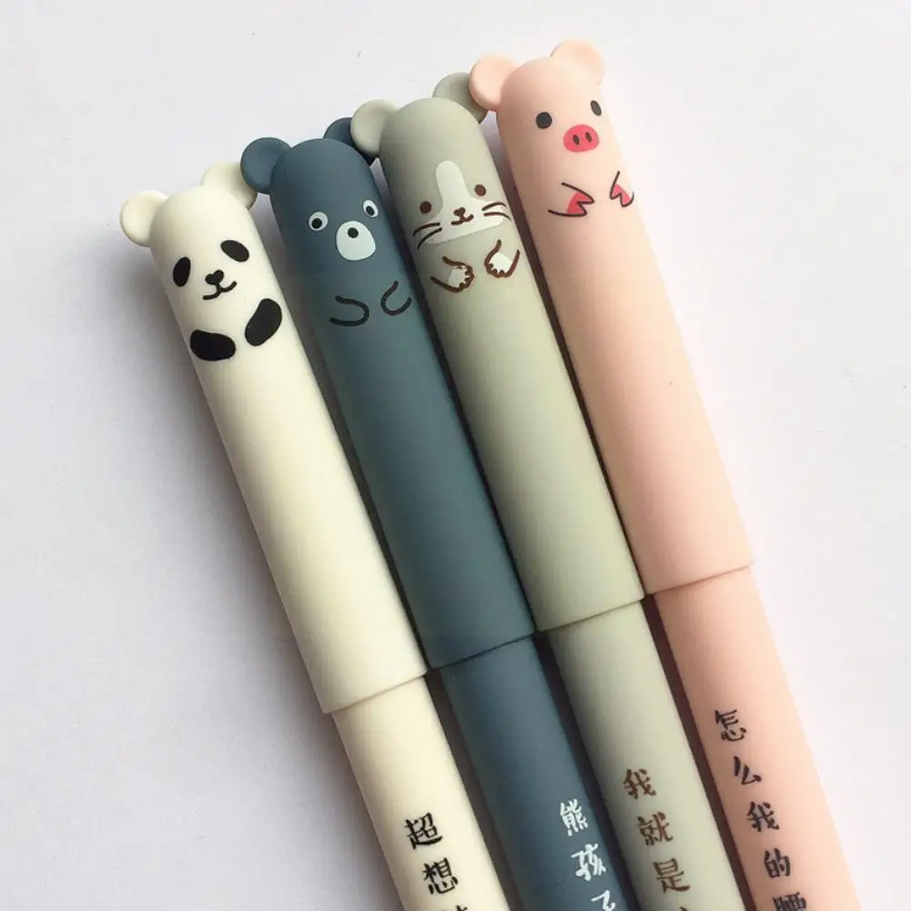 

1 pcs Pen Panda Pink Mouse Erasable Black Ink Gel Pen School Papelaria Office Stationery Gift Escolar Supply A6X0