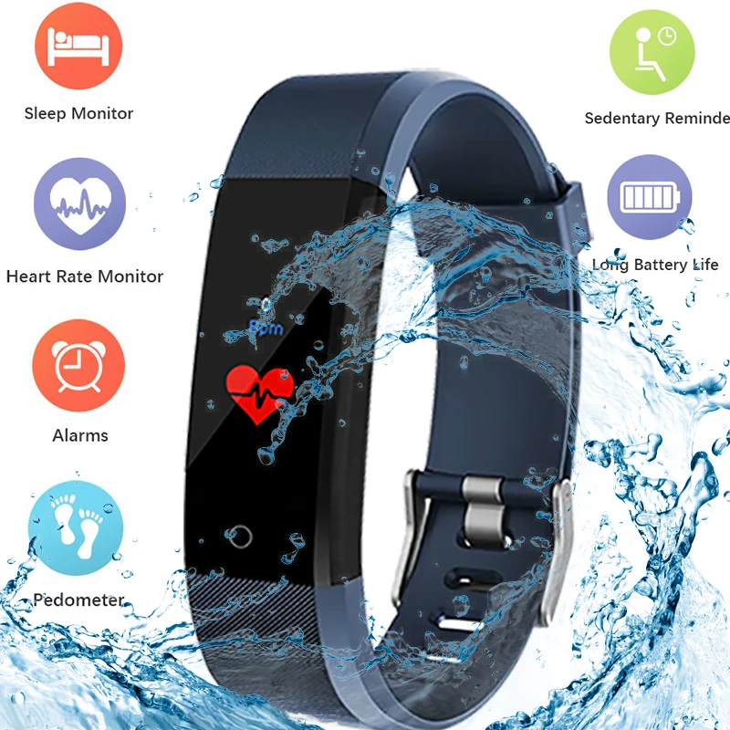 

Smart bracelet pedometer step counter calorie Fitness Smart watch walk tracker Men Women health Blood Pressure Wristband