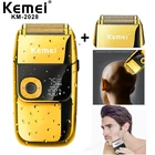 Профессиональная Бритва для бороды Kemei, Аккумуляторный триммер с USB-зарядкой, для мужчин