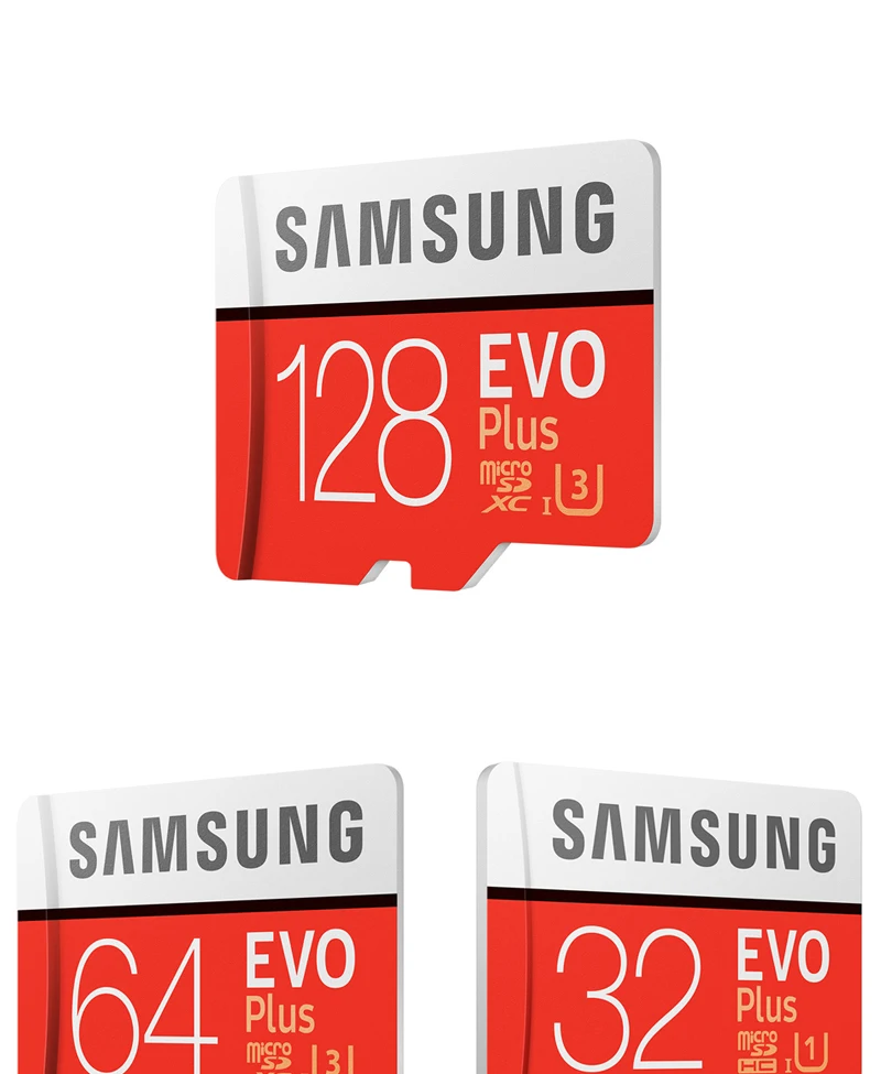 SAMSUNG карта памяти Micro SD Card 64 Гб 128 ГБ 256 Гб карта памяти EVO+ 100 МБ/с. C10 TF карта флэш-накопитель для смартфона