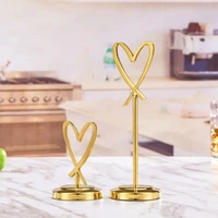 mini place table card holders table number stands wire table picture photo holder heart shape menu memo recipe clips for wedding