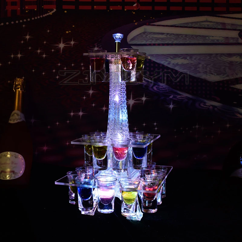 Яркий светящийся светодиодный кристаллический держатель для коктейльных