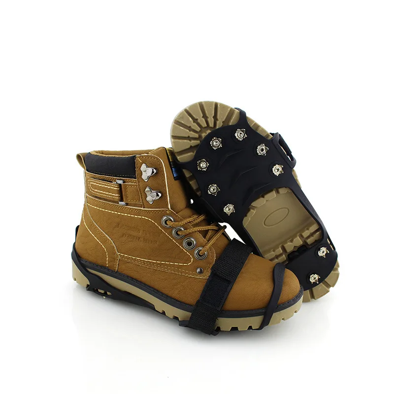 Уличные ледяные плащи на 10 гвоздей снежные скобы ремешке скалолазание шипы