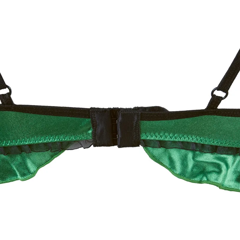 Комплект женского нижнего белья из тонкого атласного бюстгальтера и