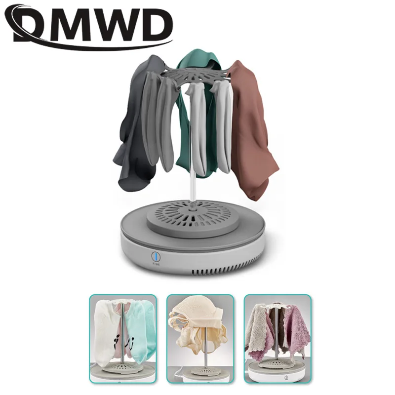 DMWD миниатюрная портативная Бытовая Складная сушилка для белья с теплым воздухом