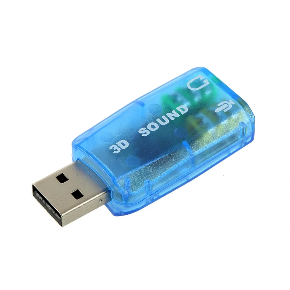 1 шт. 3D Аудио карта Usb Микрофон/Динамик адаптер объемного звучания 7 Ch Voor ноутбук |