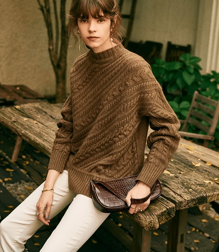 Высококачественный кашемировый свитер Женский в европейском и американском