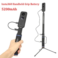 handheld power bank battery hand grip extension monopod w tripod for insta360 one x x2 panoramic spots camera accessories