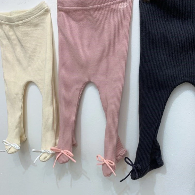 Детские колготки с милым бантом из хлопка для девочек.