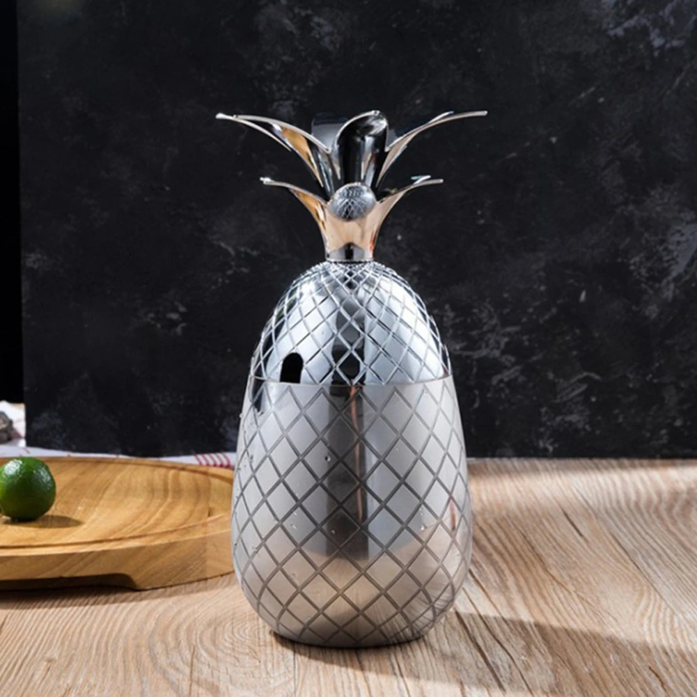 

304Stainless Steel Pineapple Cocktail Cup Pineapple Cocktail Mug Bar Party Accessories Wine Glass For Party Bar Gift