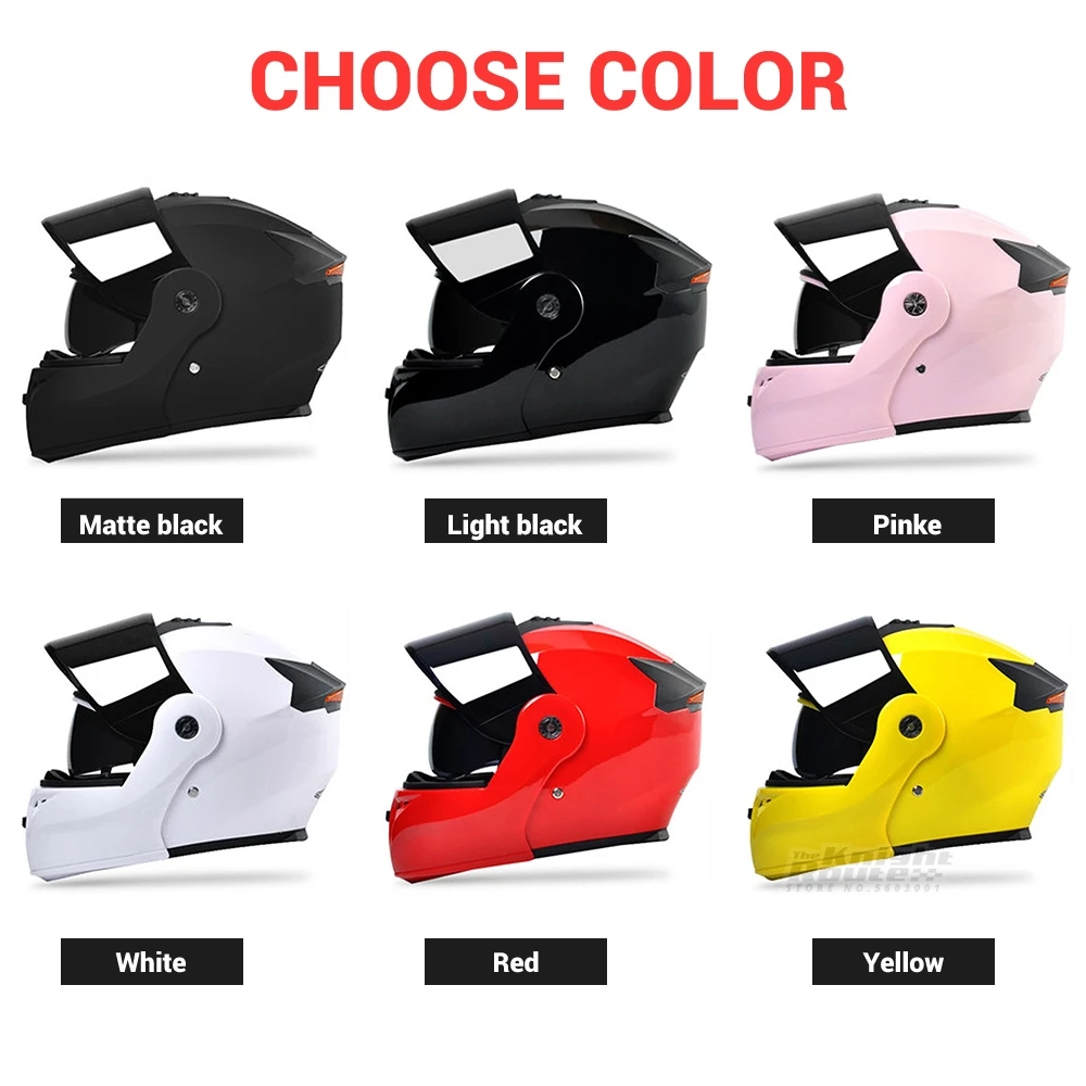 Мотоциклетный шлем мотоциклетный на все лицо с двойными линзами скутер