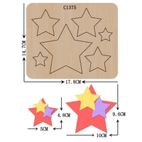 new star wooden die scrapbooking c 1375 cutting dies multiple sizes