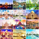 Алмазная живопись landspace, тадж-махал, алмазная вышивка, картина из страз, мозаика, домашний декор, вышивка крестиком