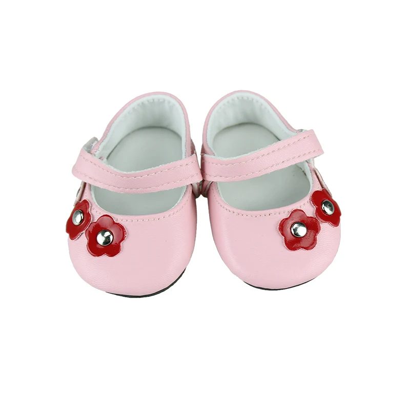 

2020 New Baby New Born Fit 18 inch Doll Clothes Accessories Plum Pink Shoes For Baby Birthday Festival Gift