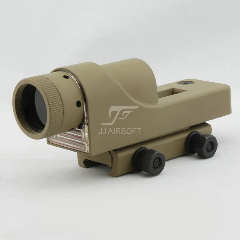 JJ Airsoft 1x24 зеркальная треугольная сетка с красной точкой (черная/желтая) RX06 сетка|red