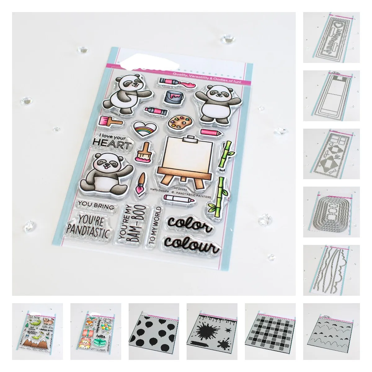 

Panda Fox Flower stamps and Dies New Arrival2021scrapbook Dariy Decoration Stencil Embossing Template Diy Greeting Card Handmade