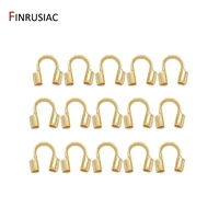 4 5x4mm 14k gold plated wire guardian wire protectors loops u shaped for jewelry making diy accessories